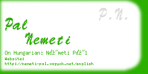 pal nemeti business card